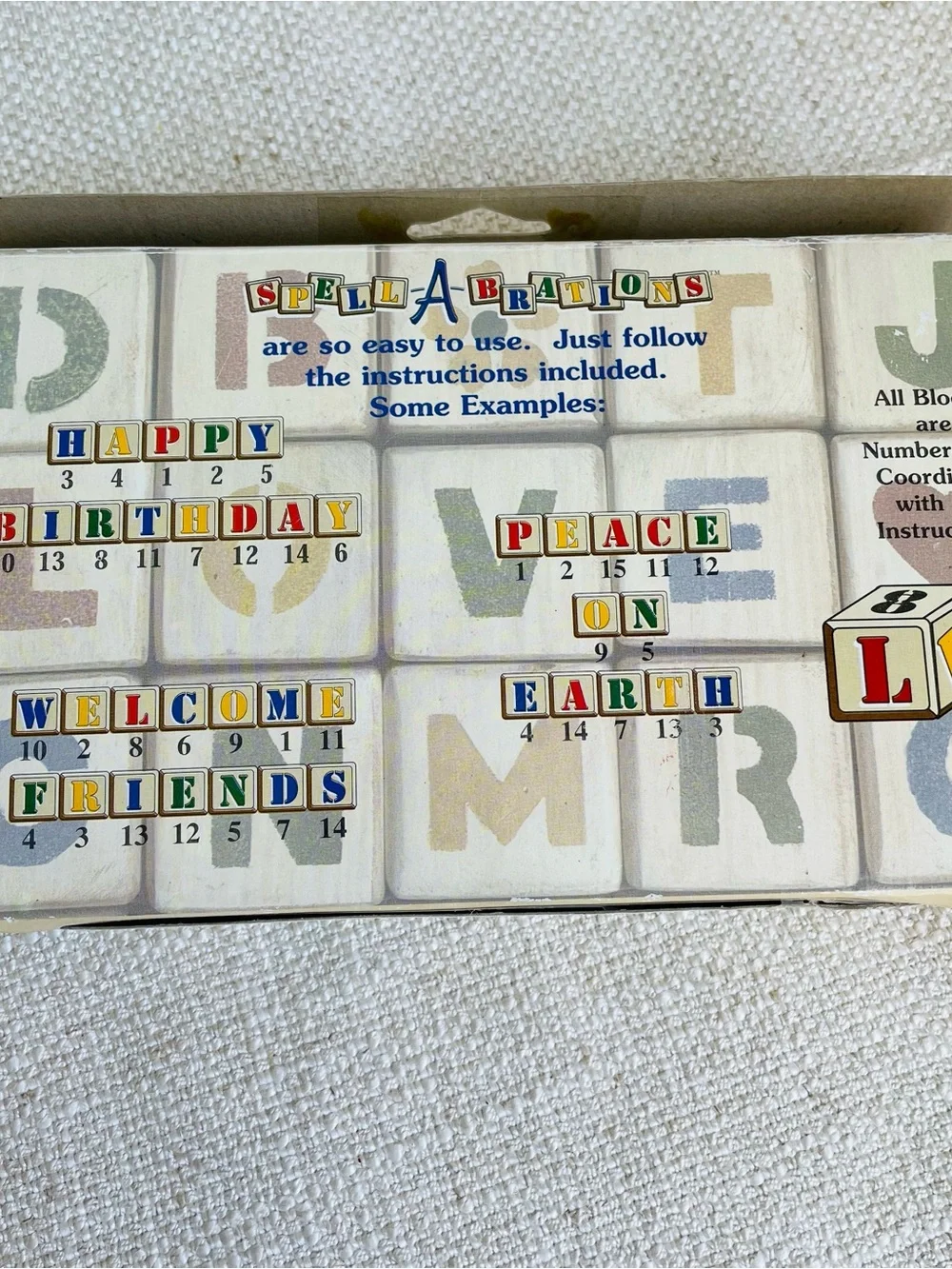 Vintage 90s Wooden Letter Blocks Learning